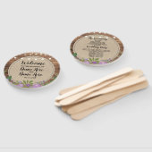 Hout Bloemen Bloemen Handventilator Bloemen Trouwp Handwaaier (Niet-gemonteerd)