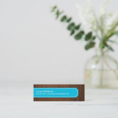 Hout Blue Calling Card Contactkaartje (Staand voorkant)