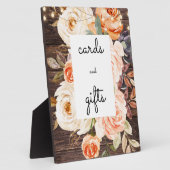 Hout Blush Floral Cards & Gifts Sign Easel Fotoplaat (Zijkant)