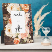 Hout Blush Floral Cards & Gifts Sign Easel Fotoplaat (Zijkant)