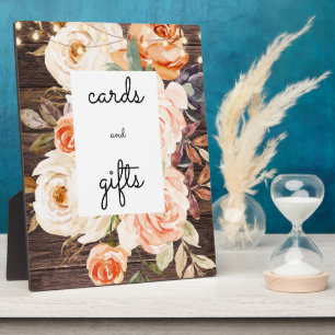 Hout Blush Floral Cards & Gifts Sign Easel Fotoplaat