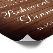Hout & Blush Rozen Bloemrijke Oefen Dinerschild Poster (Hoek)