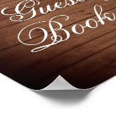 Hout & Blush Rozen Greenery Our Guestbook Sign Poster (Hoek)