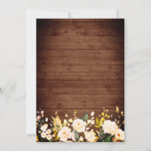 Hout & Blush Rozen Lantaarn Bruids Uitnodiging (Achterkant)