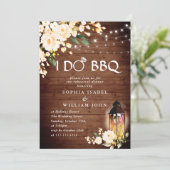 Hout Blush Rozen & Lantern repetitie Dinner Kaart (Staand voorkant)