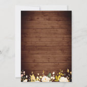 Hout Blush Rozen Lantern Rustic Waterverf bruiloft Kaart (Achterkant)