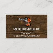 Hout | Boormachine | Timmerman Visitekaartje (Voorkant)