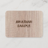 Hout bord Verstoorde tekst Sjabloon Visitekaartje (Voorkant)