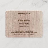 Hout bord Verstoorde tekst Sjabloon Visitekaartje (Achterkant)