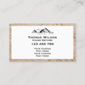 Hout Bouw Handyman Carpenter Gereedschap Hout Visitekaartje (Achterkant)