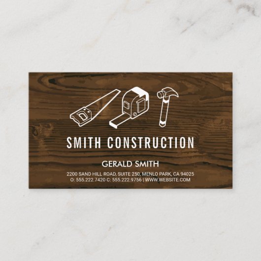 Hout | Bouwtimmerwerk Visitekaartje (Voorkant)