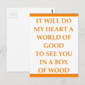 HOUT BRIEFKAART (Voorkant / Achterkant)