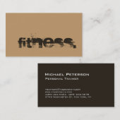 Hout Brown Personal Trainer Fitness Visitekaartje (Voorkant / Achterkant)