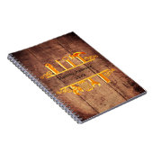 Hout bruin gouden gereedschap thuis reparaties bed notitieboek (Rechterzijde)