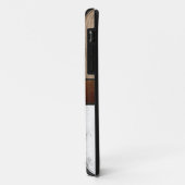  hout Bruin leder Kijk uit Case-Mate iPhone Case (Achterkant/links)