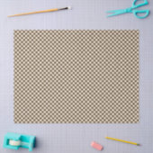 Hout Bruine Gingham Tissuepapier (Craft)