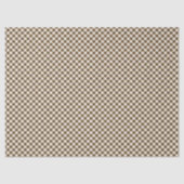 Hout Bruine Gingham Tissuepapier (Voorkant)