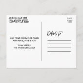 Hout Brush Script Instant Camera Kerstmis foto Briefkaart (Achterkant)