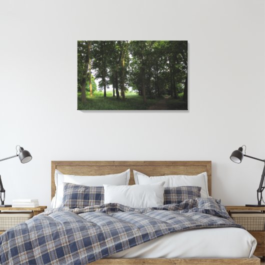 Hout, Bute Park Cardiff Canvas Afdruk (Insitu (Slaapkamer))