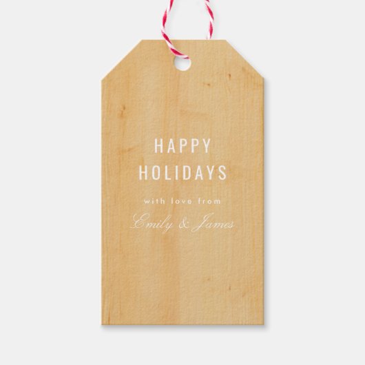 Hout Cadeaulabel (Voorkant)