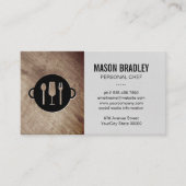 Hout | Catering-Logo Visitekaartje (Voorkant)