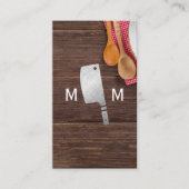 Hout | Chef Knife Monogram Visitekaartje (Voorkant)