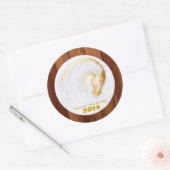 Hout Chinees Paardenjaar Zodiac Verjaardag Sticker (Envelop)