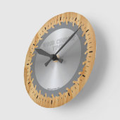 Hout Choppin Time Clock Ronde Klok (Hoek)