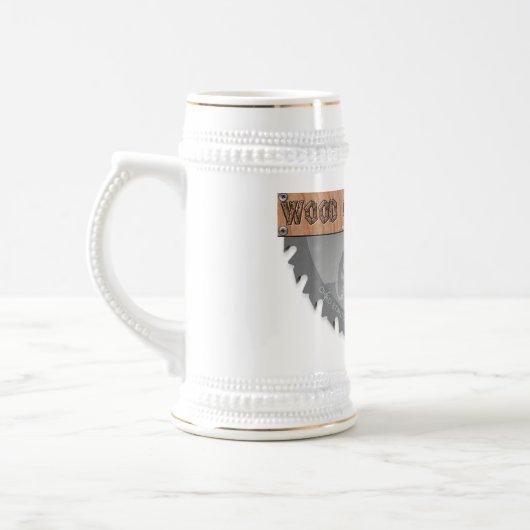 Hout Choppin' Time Stein (geen achtergrond) Bierpul (Links)