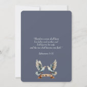 Hout Christelijk Twee Worden Een Aquarel Blauw Kaart (Achterkant)