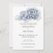 Hout Christelijk Twee Worden Een Aquarel Blauw Kaart (Voorkant)