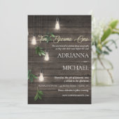 Hout Christelijke Godsdienstige Huwelijksuitnodigi Kaart (Staand voorkant)