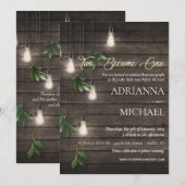 Hout Christelijke Godsdienstige Huwelijksuitnodigi Kaart (Voorkant / Achterkant)