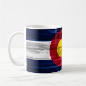 Hout Colorado vlag rustige koffiebeker mok (Links)
