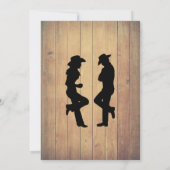 Hout Cowboy Boots, Dance Rustic Wedding Day Kaart (Achterkant)