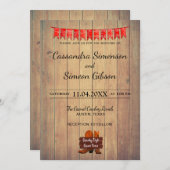 Hout Cowboy Boots, Dance Rustic Wedding Day Kaart (Voorkant / Achterkant)