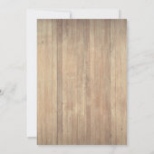 Hout Cowboy, Cowgirl Rustic Wedding Day Kaart (Achterkant)