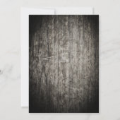 Hout Cowboy, Cowgirl Rustic Wedding Day Kaart (Achterkant)