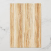 Hout Cross Boho Pampas Eucalyptus Baptisme Gold Folie Uitnodiging (Achterkant)