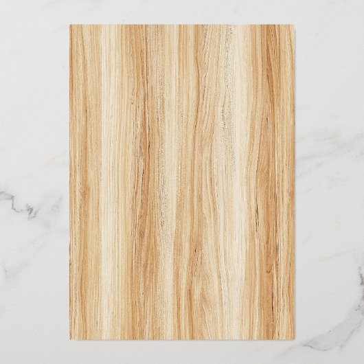 Hout Cross Boho Pampas Eucalyptus Baptisme Gold Folie Uitnodiging (Achterkant)