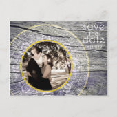  Hout - Custom Save the Date - Wit + Goud Aankondigingskaart (Voorkant)