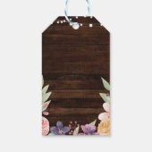 Hout Dank u Label Rustiek Bloem Vrijgezellenfeest Cadeaulabel (Achterkant)