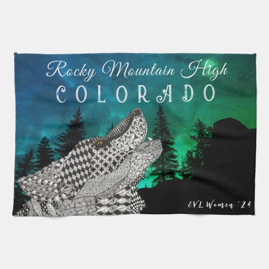 Hout de Howling Wolf Keuken Handdoeken (Horizontaal)