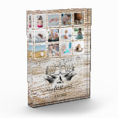 Hout Deer Baby's eerste jaar Foto Collage (Links)