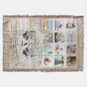 Hout Deer Baby's eerste jaar Foto Collage Deken (Voorkant)