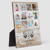 Hout Deer Baby's eerste jaar Foto Collage Fotoplaat (Zijkant)