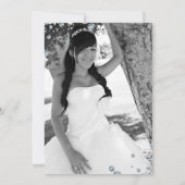 Hout Diamond Bling 16 Zestien Verjaardag Party Fot Kaart (Achterkant)