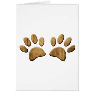 Hout Dog Paw Print