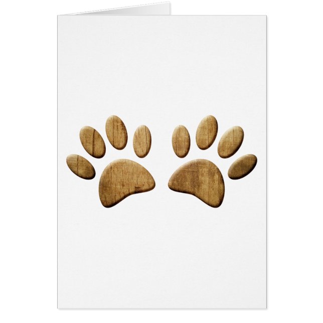 Hout Dog Paw Print (Voorkant)