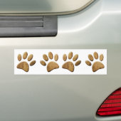 Hout Dog Paw Print Bumpersticker (Op auto)